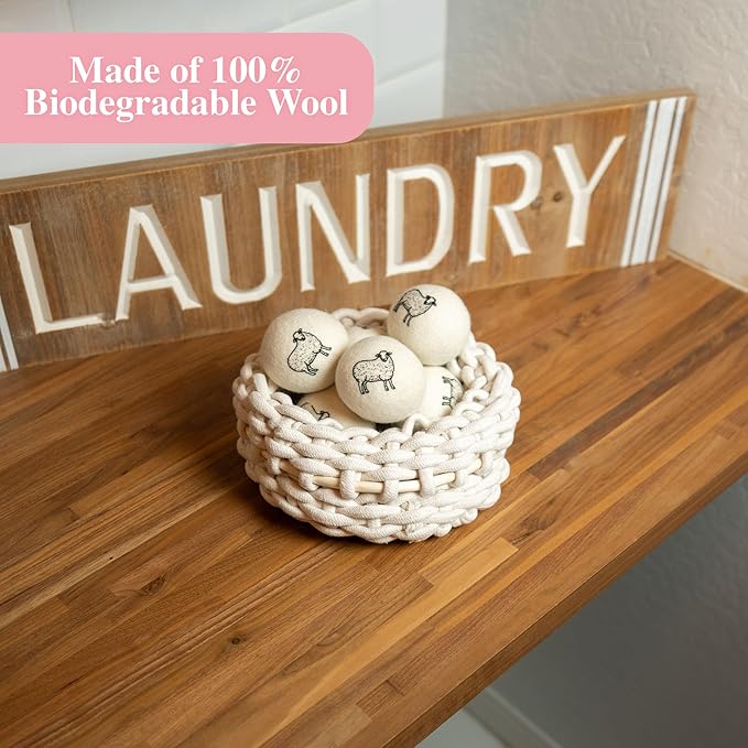 Lavender Scented Wool Dryer Balls – 4 XL Pack – Natural Fabric Softener - Image 6