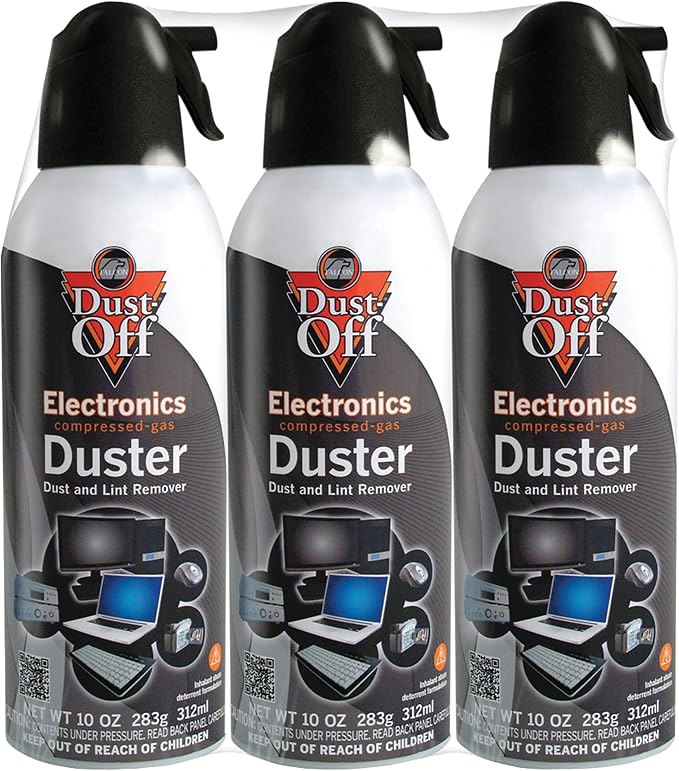 Falcon Compressed Gas Disposable Cleaning Duster 3 Count, 10 oz. Can by Dust-Off