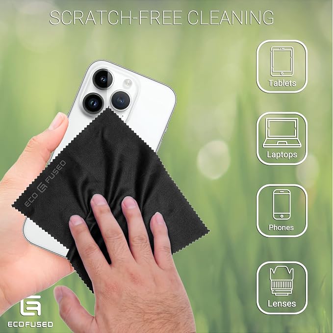 Eco-Fused Blue/Black Microfiber Cloth - Image 3
