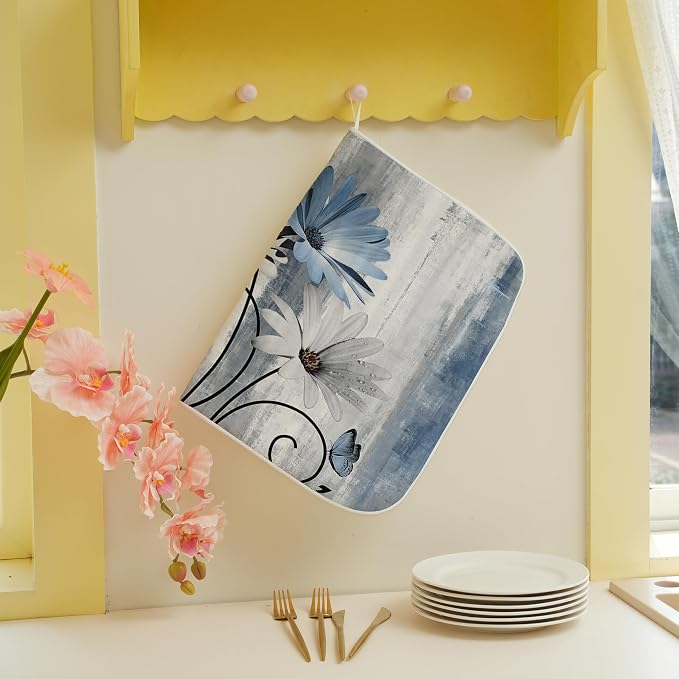 Floral Dish Drying Mat 18x24 Inches - Image 5
