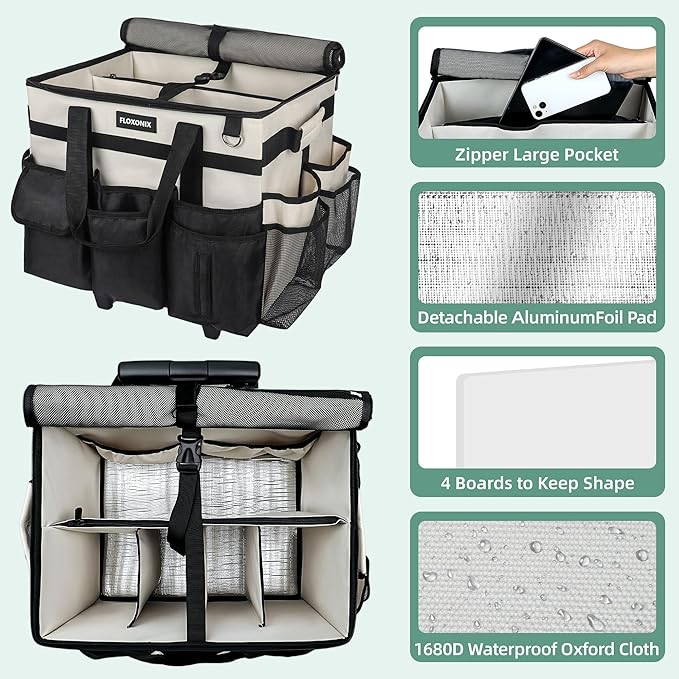 Large Rolling Cleaning Caddy Bag - Image 4