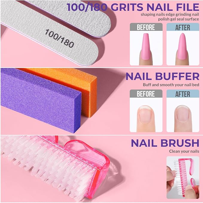 Teenitor 10Pcs Nail Soaking Bowl Kit 2 Soak Off Bowl Nail Soaking Bowl Acetone - Image 4