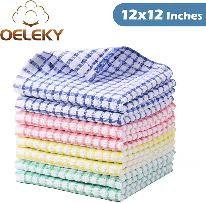 Oeleky Dish Cloths for Kitchen Washing Dishes, Super Absorbent Dish Rags - Image 7