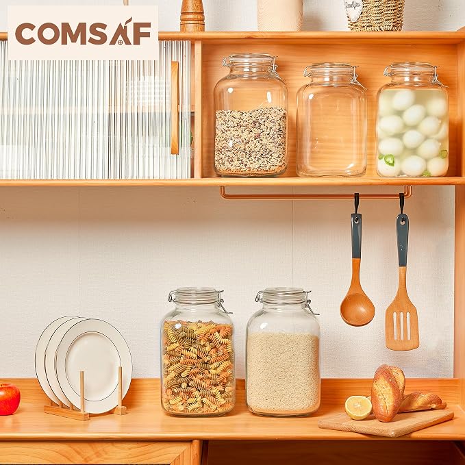 ComSaf Rice Container 152oz, Flour Sugar Storage Containers, Glass Jars - Image 7