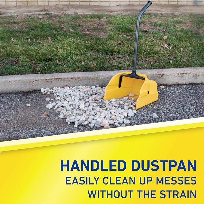 Quickie Debris Dustpan with Handle, Jumbo Debris Pan, Trash Collection - Image 2