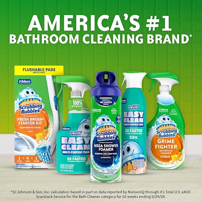Scrubbing Bubbles Flushable Toilet Bowl Wand Cleaner Refills, Fresh Brush - Image 9