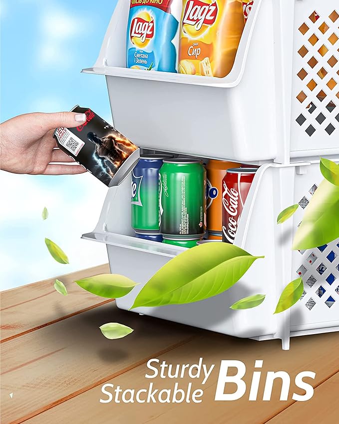 TidyFriend Plastic Stackable Storage Bins - Image 5