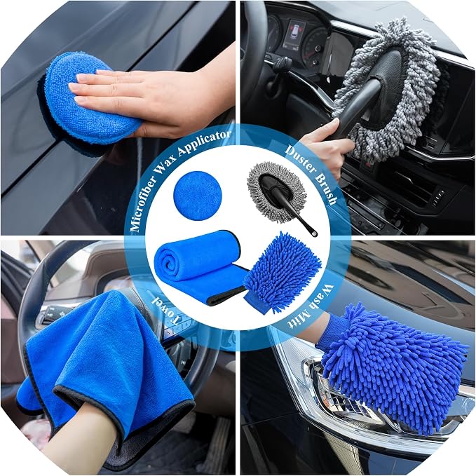 AUTODECO 37Pcs Car Detailing Brush Set, Car Detailing Kit, Auto Detailing Drill - Image 6