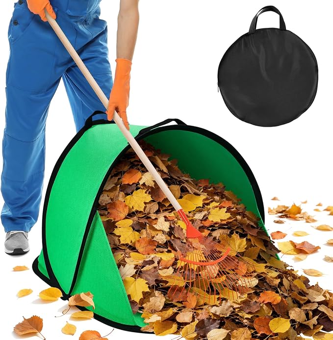 2025 New 60 Gallon Pop-Up Foldable Leaf Collector, Portable LeafBag, 600D by Unknown