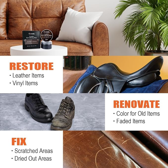Black Leather Repair Kit, Leather Dye - Image 4
