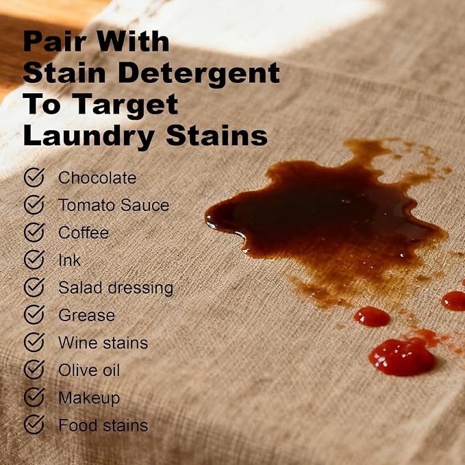 2 Pack Natural Boar Bristle Laundry Stain Brushes, Effectively Removes Tough - Image 6