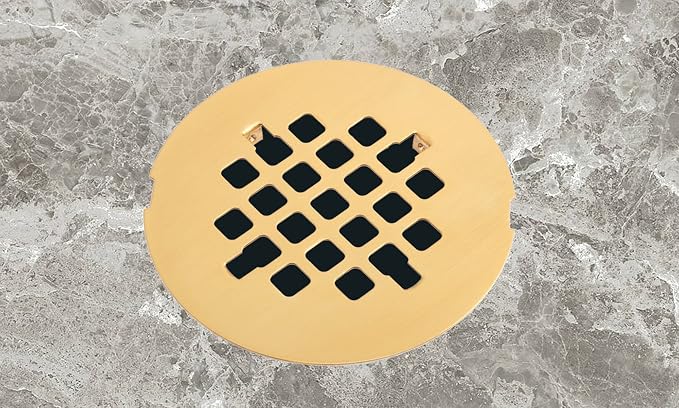 Artiwell 4-1/4” OD Snap-in Shower Drain Cover, Round Shower Drain Strainer Grid - Image 4