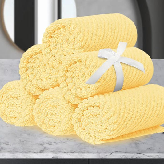 VOOVA & MOVAS Washcloths 6 Pack, Fluffy Hand Towels, Hotel Wash Cloths by VOOVAMOVAS