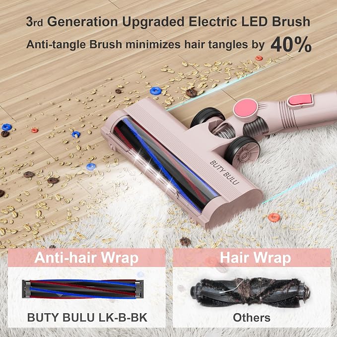Cordless Stick Vacuum Cleaner, 30KPa Handheld Rechargeable Battery Lightweight - Image 3