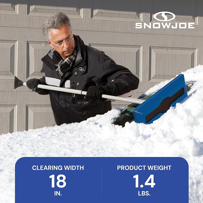 Snow Joe 18" Telescoping Snow Broom & Ice Scraper - Image 4