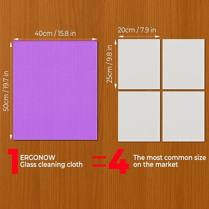 Large Streak Free Glass Cleaning Cloth, Lint Free Nanoscale Microfiber Fish - Image 2