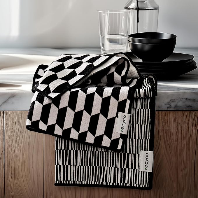 RECYCO Waffle Kitchen Towel Set of 2 by RECYCOHOMECOLLECTION