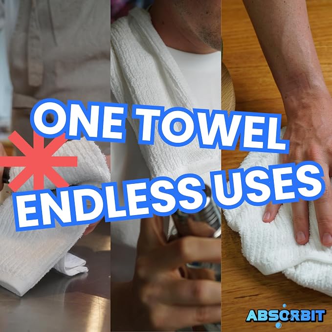 Absorbit Bar Mop Towels 100% Cotton 16x19 Super Absorbent, Bleach Safe - Image 8