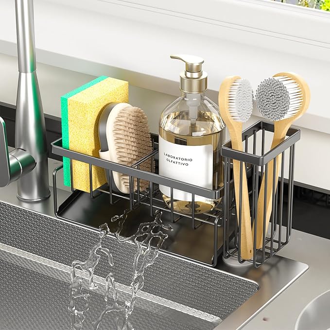 Sponge Holder & Sink Caddy Organizer by FindJoyinaTidyKitchen
