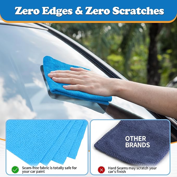 FIXSMITH Shop Towels, Microfiber Cleaning Cloth Bulk, Microfiber Towels - Image 4