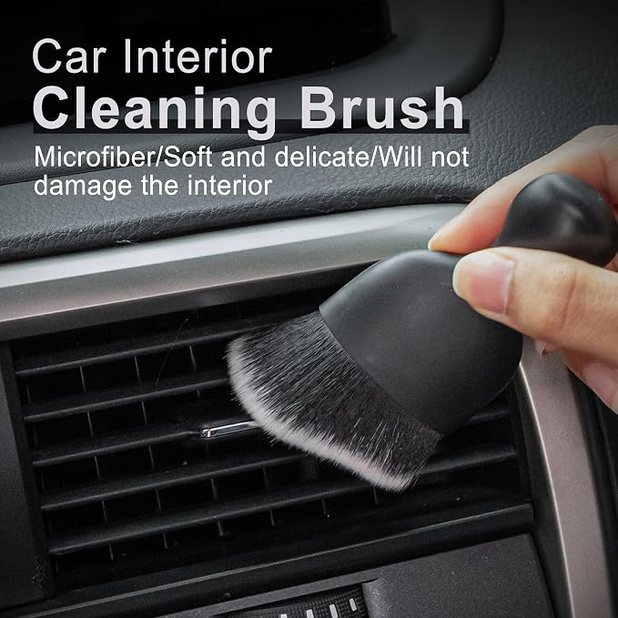 GaRhomxy Car Detailing Brushes, Car Interior Dust Sweeping Soft Brush, Soft - Image 4