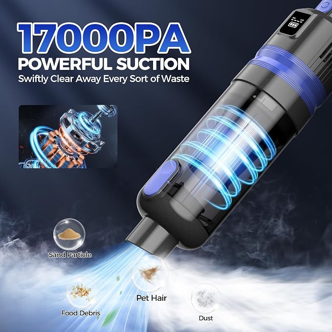 Handheld Vacuum Cordless Rechargeable 2-Speed Modes| 3-in-1 Portable Cordless - Image 2