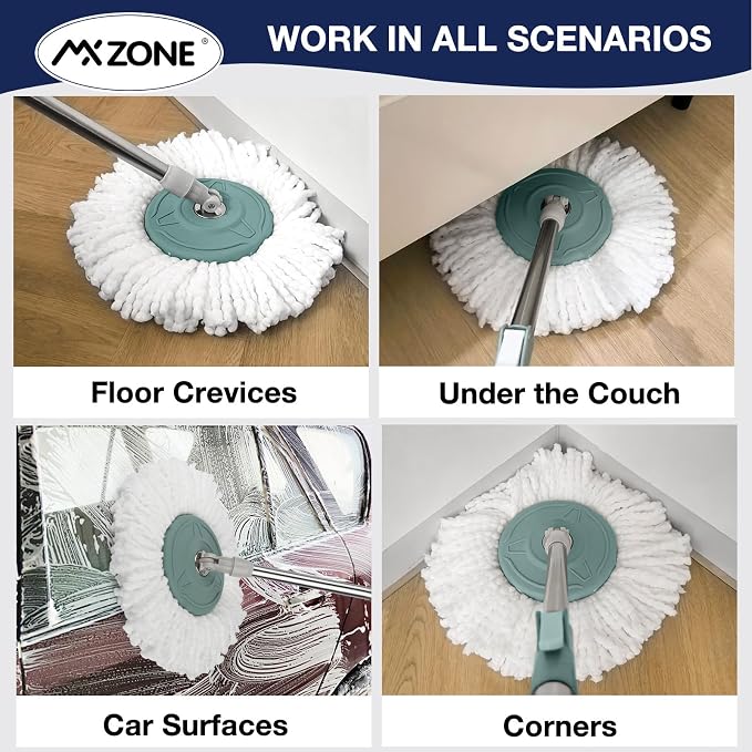 Spin Mop Replacement Head 5 Pack Magic Mop Refill - Image 5