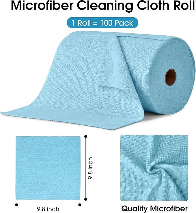 KitchLife Microfiber Cleaning Cloth Roll, 100 Pack - Image 2