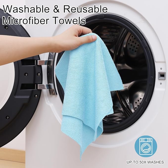 Homaxy Tear Away Dish Cloths Rolls, 40 Sheets-11.8" X 11.8", Reusable Washable - Image 6