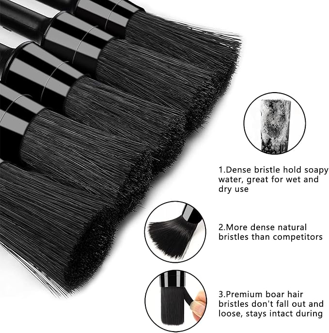 9pcs Auto Car Detailing Brush Set/ Interior Cleaning Kit Includes 5 Soft - Image 2