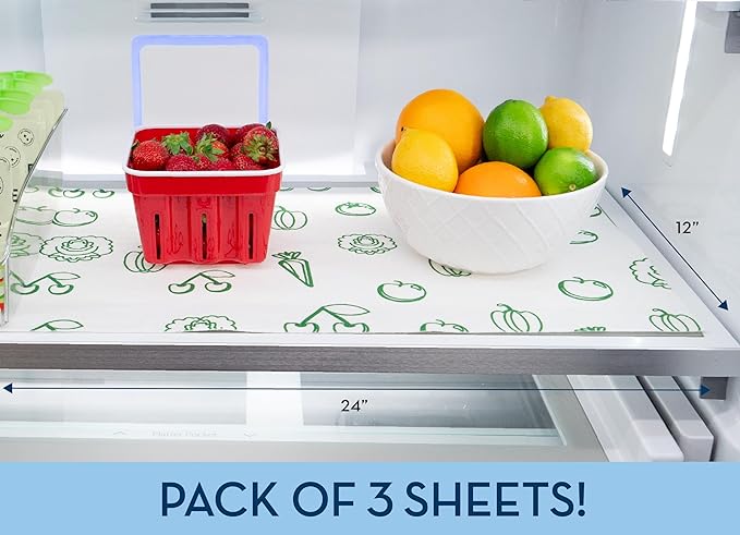 Refrigerator Liners, Shelf Liner, Absorbent Fridge Liners, 12 Inch x 24 Inch - Image 6