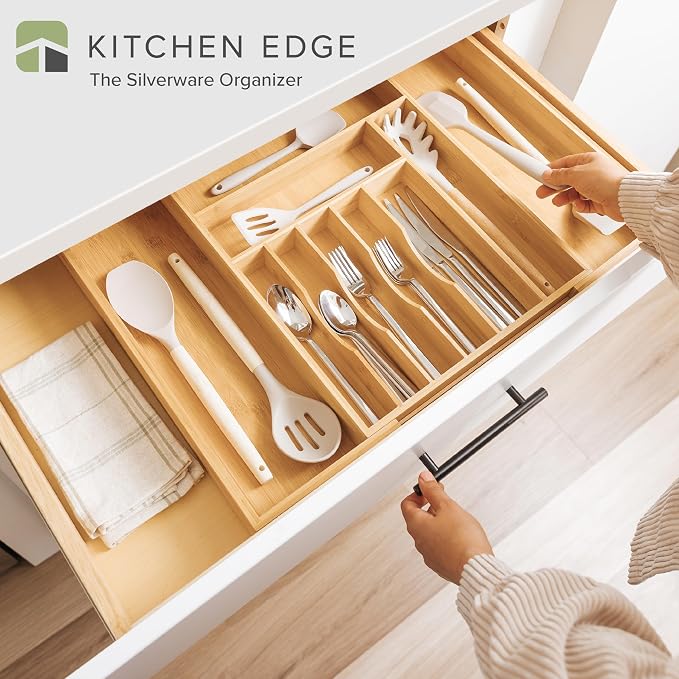 KitchenEdge Premium Silverware, Flatware and Utensil Organizer - Image 2