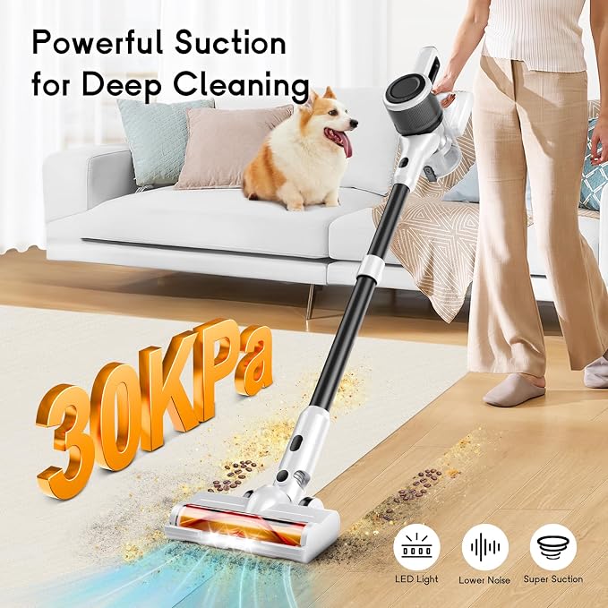 Cordless Vacuum Cleaner for Home, 8-in-1 Lightweight Stick Vacuum - Image 2