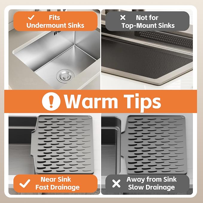 Silicone Dish Drying Mat for Kitchen Counter or Sink - Image 8