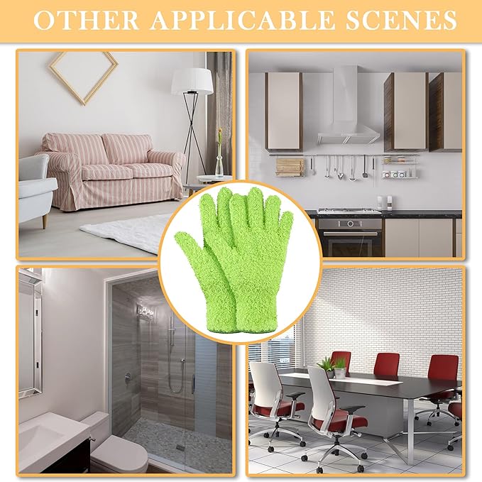 Patelai 3 Pairs Microfiber Plant Dusting Gloves Leaf Cleaning Gloves - Image 7