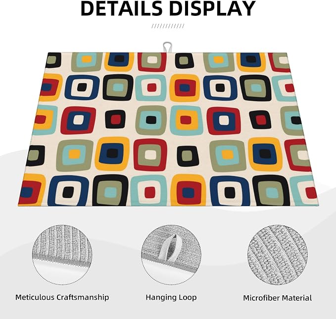 Mid Century Modern Retro Dish Drying Mat - Image 3