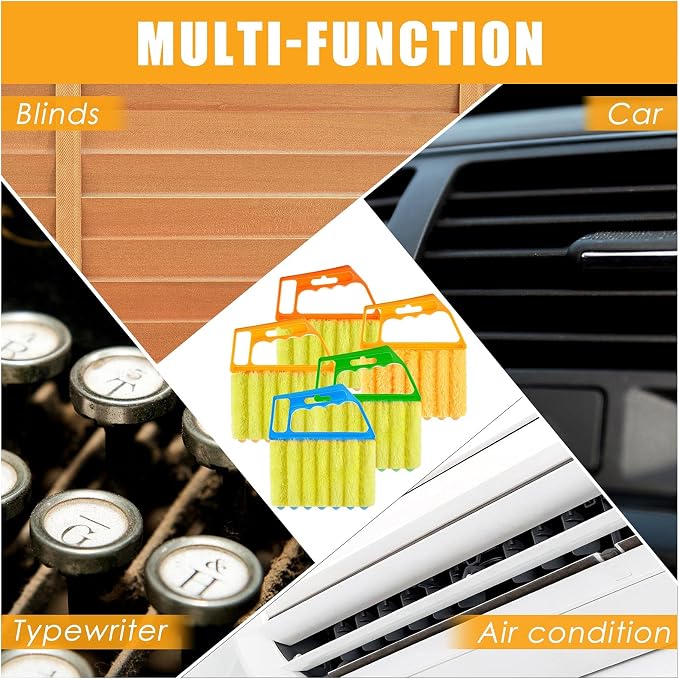 Geiserailie 5 Pieces Blind Cleaner Duster Tool 7 Finger Dusting Cleaner - Image 3
