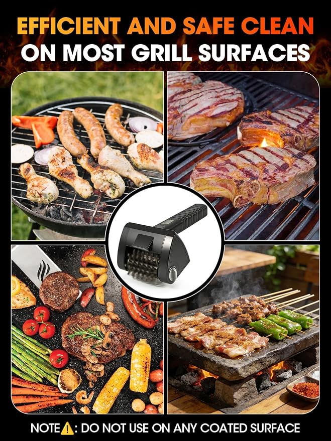 Electric Grill Brush, Cordless Rechargeable BBQ Cleaner, 2-Speed Control - Image 7
