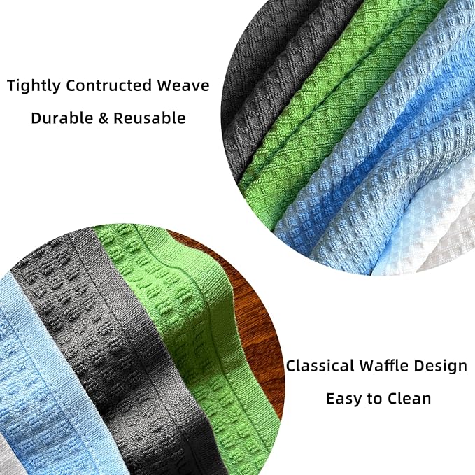 Cotton Dishcloths Set for Home and Kitchen Cleaning - Image 4