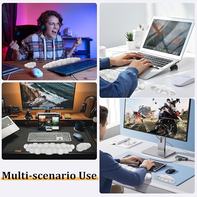 Gel Cloud Keyboard & Mouse Wrist Rest Cloud Wrist Rest Ergonomic Keyboard and - Image 8