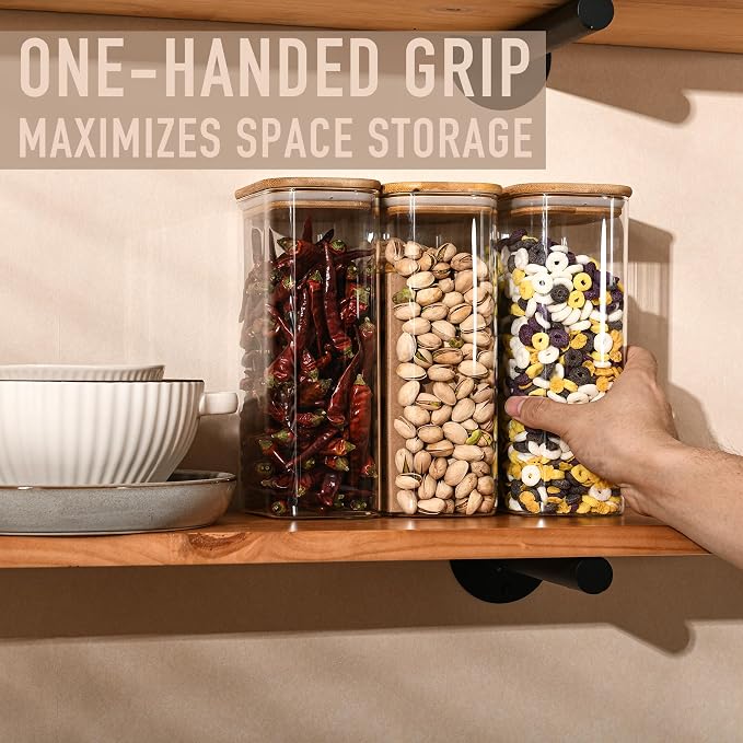56oz Rectangle Airtight Glass Storage Containers - Image 3