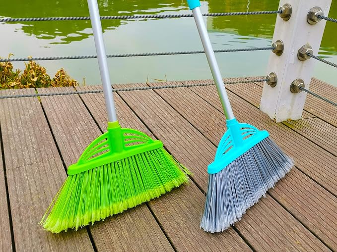 Three-Section Telescopic Aluminum Alloy Rod Long-Handled Broom - Image 5