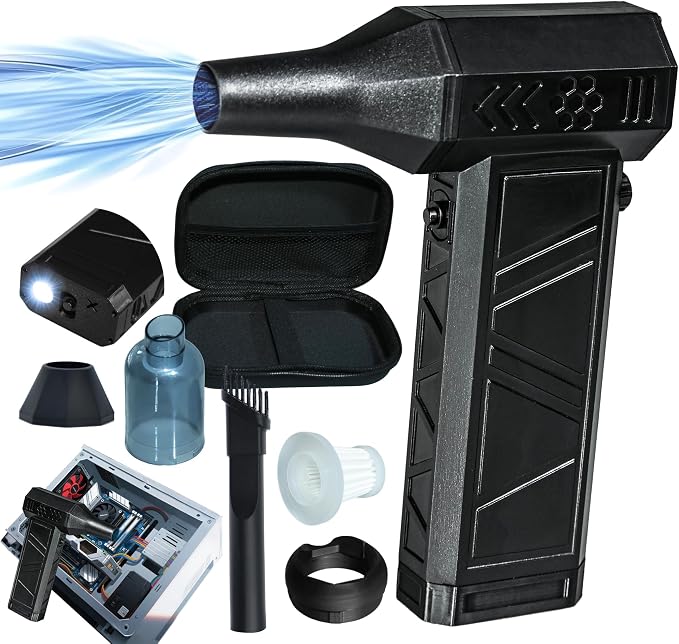 140000 RPM Compressed Air Duster and Vacuum 2-in-1, Electric Duster by Unknown