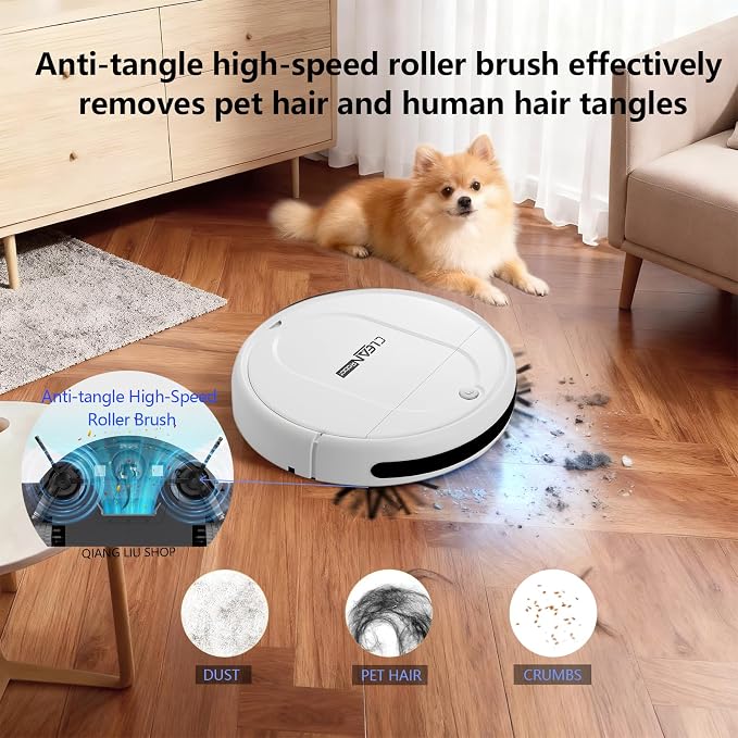 Robot Vacuum Cleaner, 3000Pa Powerful Suction, 2.56-inch Ultra-Slim Body - Image 3