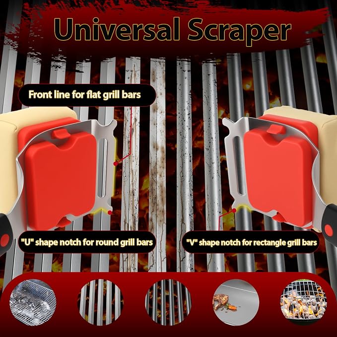 Grill Brush Bristle Free, BBQ Grill Brushes and Scraper - Image 5