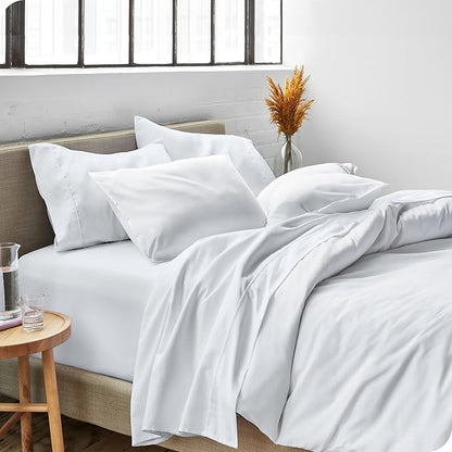 Bare Home Split California King Sheet Set - 1800 Ultra-Soft Microfiber Split California King Bed Sheets - Double Brushed - Deep Pockets - Easy Fit - 5 Piece Set - Bed Sheets (Split Cal King, White)