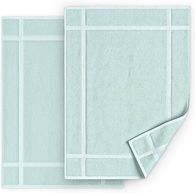 Pearl Linens Pack of 2 100% Cotton Bath Mat 18x25 inches, Soft & Absorbent by PearlLinens