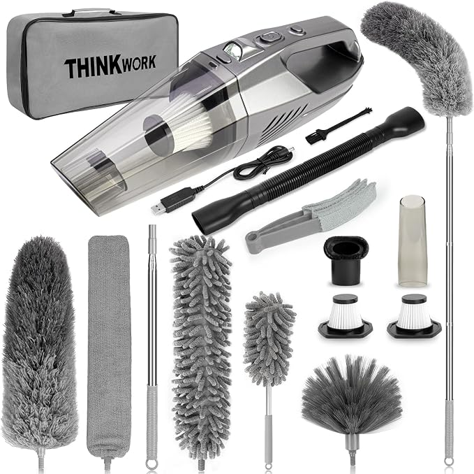 THINKWORK Microfiber Duster for Cleaning Car Cleaning Kit, Car Interior by THINKWORK