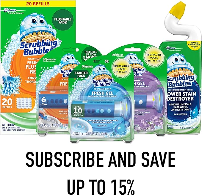 Scrubbing Bubbles Fresh Brush Flushables Refill, Citrus Action Scent, 10 Ct/pack - Image 2