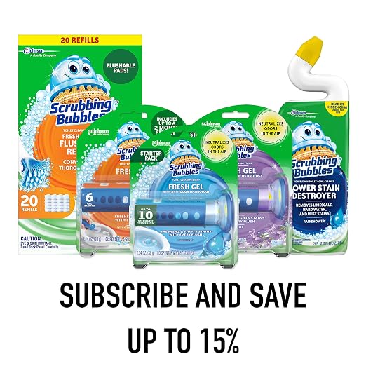 Scrubbing Bubbles Flushable Toilet Bowl Wand Cleaner Refills, Fresh Brush - Image 2
